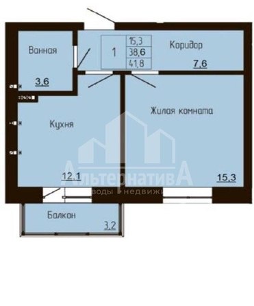 
  Продается 2-комн. квартира 41.8 м². Фото 2.
