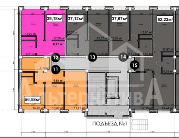 
  Продается 2-комн. квартира, 56.58 м², Благодатная ул
. Фото 6.