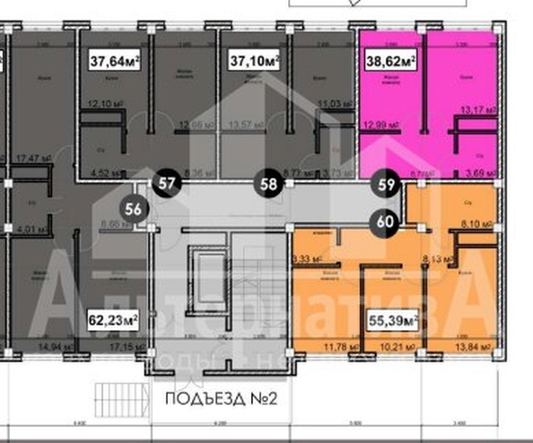 
   Продам 1-комнатную, 38.62 м², Благодатная ул

. Фото 6.