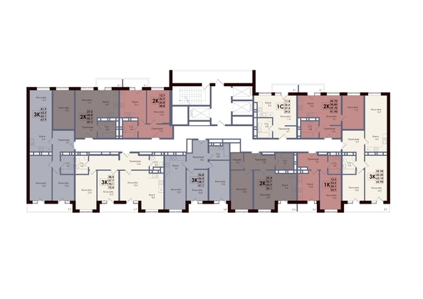
  Продается 3-комн. квартира 63.1 м², в ЖК Академия, 3 этап. Фото 2.