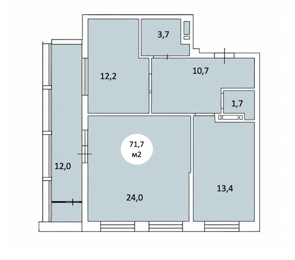 
  Продается 2-комн. квартира 71.7 м², в ЖК Фрейм, 11Б. Фото 1.