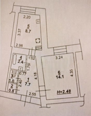 
  Продается 1-комн. квартира 34.7 м². Фото 11.