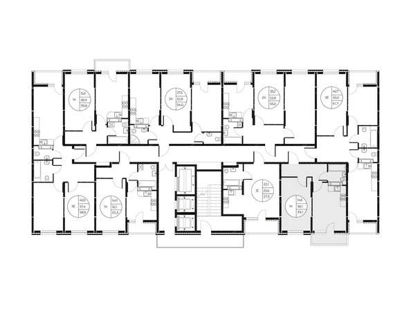 
  Продается 1-комн. квартира 39.1 м², в ЖК Панорама на Театральном, литера 1. Фото 2.