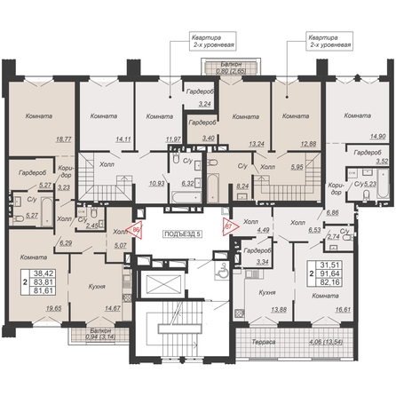 
  Продается 2-комн. квартира 82.16 м², в ЖК Дом-резиденция Собрание. Фото 1.