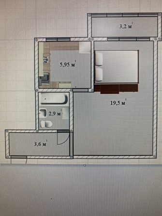 
  Продается 1-комн. квартира 32 м². Фото 6.