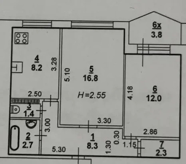 
  Продается 2-комн. квартира 52 м². Фото 7.