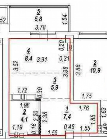 
  Продается студия 31 м², в ЖК Линии. Фото 41.