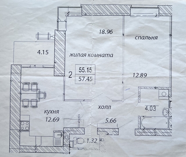 
  Продается 2-комн. квартира 60 м². Фото 24.