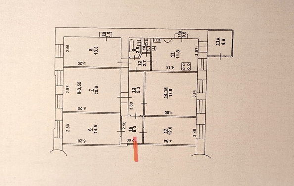 
  Продается 4-комн. квартира 115 м². Фото 13.