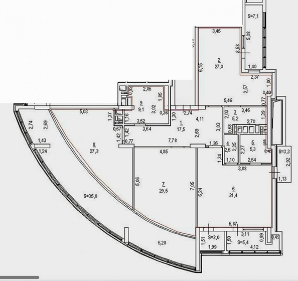 
  Продается 4-комн. квартира 500 м². Фото 30.
