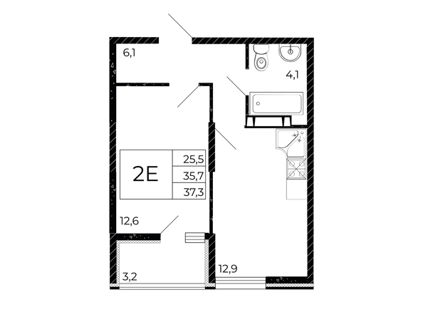 
  Продается 1-комн. квартира 36.95 м². Фото 1.