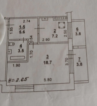 
  Продается 1-комн. квартира 38.8 м². Фото 12.