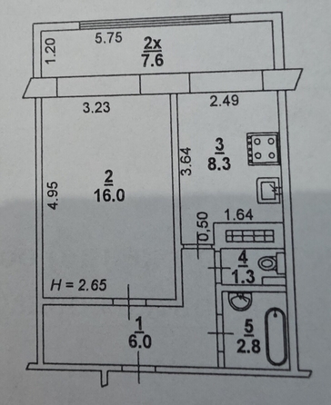 
  Продается 1-комн. квартира 42 м². Фото 18.