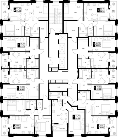 
  Продается 1-комн. квартира 43.7 м², в ЖК Эстет, литер 46.1. Фото 11.