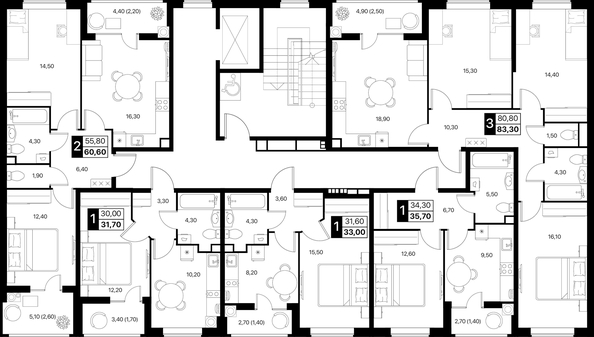 
  Продается 2-комн. квартира 60.6 м², в ЖК Эстет, литер 46.2. Фото 10.