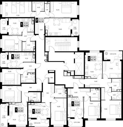
  Продается 1-комн. квартира 41.6 м², в ЖК Эстет, литер 46.2. Фото 3.