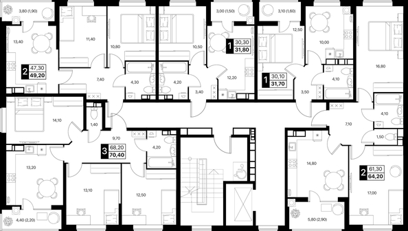 
  Продается 2-комн. квартира 64.2 м², в ЖК Эстет, литер 46.2. Фото 3.