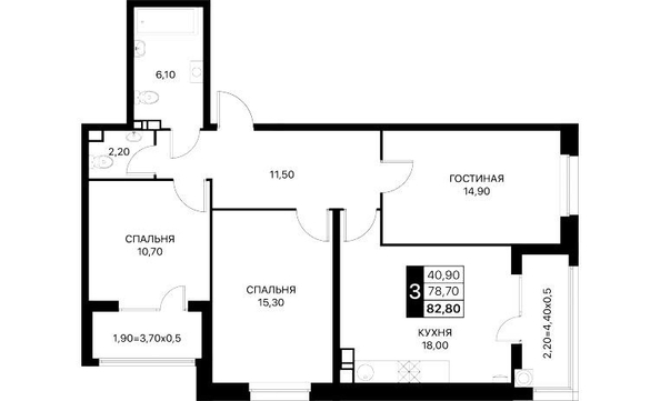 
  Продается 3-комн. квартира 83 м². Фото 8.
