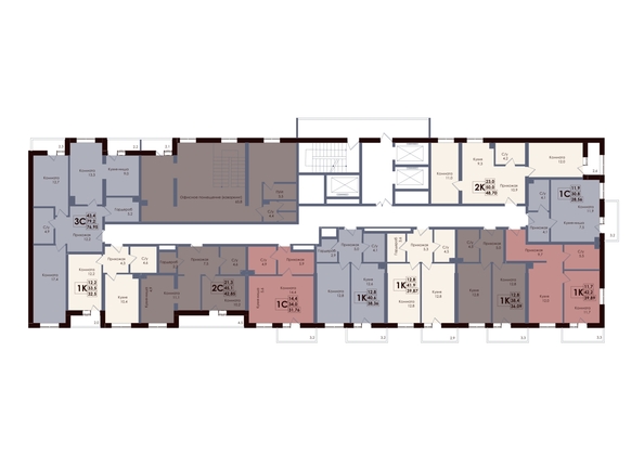 
  Продается 2-комн. квартира 48.7 м², в ЖК Академия, 2 этап. Фото 2.