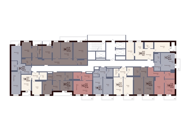 
  Продается 3-комн. квартира 107.63 м², в ЖК Академия, 2 этап. Фото 2.
