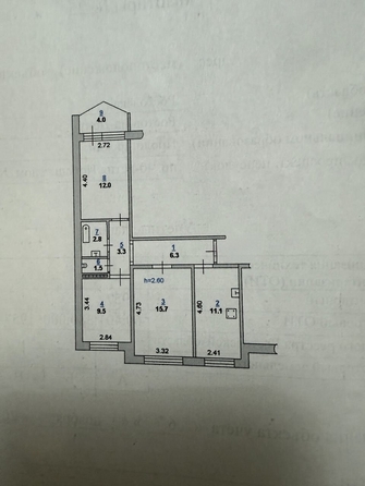 
  Продается 3-комн. квартира 62.2 м². Фото 3.