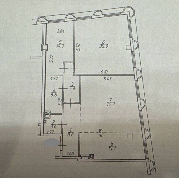
  Продается 1-комн. квартира 124.1 м². Фото 11.