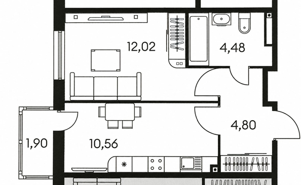 
  Продается 1-комн. квартира 33 м², в ЖК Малина Парк, 1 очередь. Фото 25.