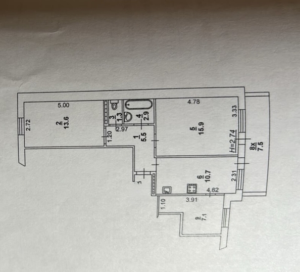 
  Продается 3-комн. квартира 64.5 м². Фото 15.