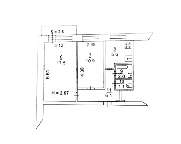 
  Продается 2-комн. квартира 44 м². Фото 22.