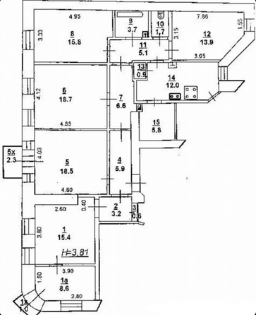 
  Продается 4-комн. квартира 136 м². Фото 15.