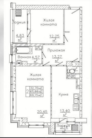 
  Продается 2-комн. квартира 70 м². Фото 21.