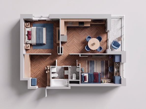 
  Продается 2-комн. квартира 64.1 м², в ЖК Эстет, литер 46.1. Фото 3.