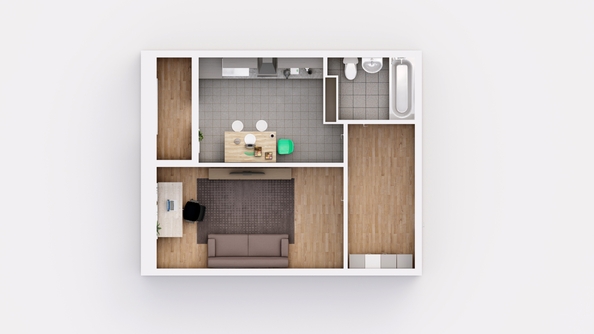 
  Продается 1-комн. квартира 39.29 м², в ЖК Фрейм, 11А. Фото 2.