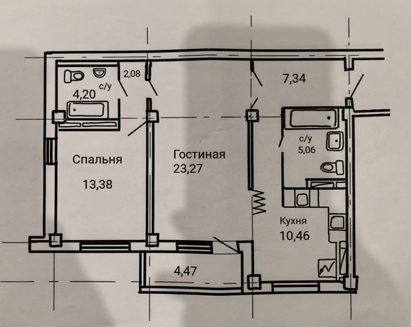 
  Продается 2-комн. квартира 67.2 м². Фото 8.