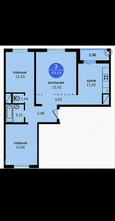 
  Продается 3-комн. квартира 70 м². Фото 10.