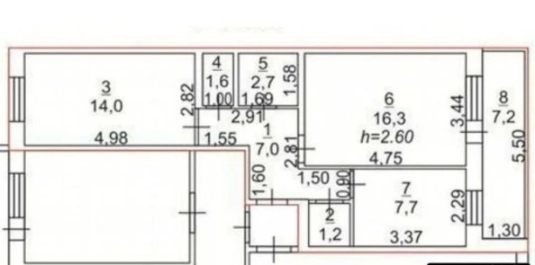 
  Продается 2-комн. квартира 50.5 м². Фото 7.