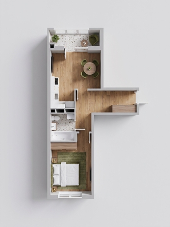 
  Продается 1-комн. квартира 45.4 м², в ЖК Эстет, литер 46.2. Фото 3.