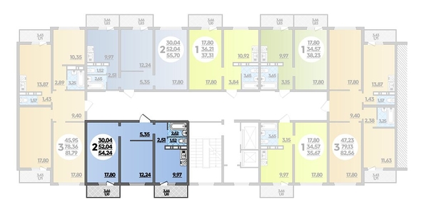 
   Продам 2-комнатную, 54.24 м², Дмитрия Петрова ул, 9

. Фото 1.