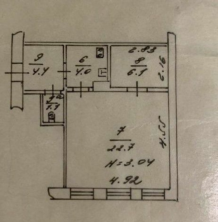 
   Продам 2-комнатную, 38.3 м², Станиславского ул, 95

. Фото 1.