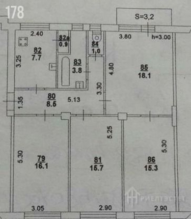 
   Продам 4-комнатную, 88 м², Текучева ул, 125/200

. Фото 1.