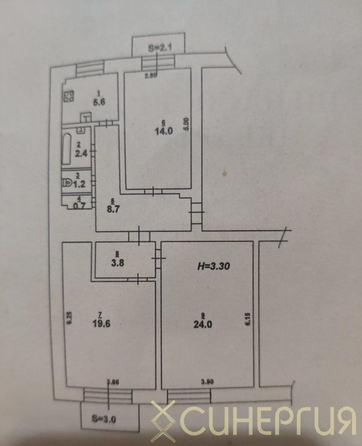 
   Продам 3-комнатную, 81 м², Московская ул, 55

. Фото 7.