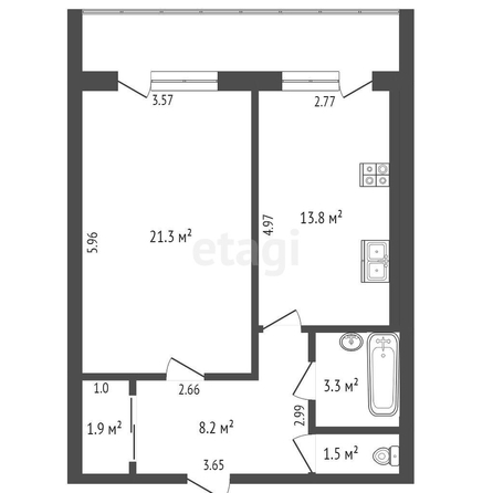 
   Продам 1-комнатную, 56.1 м², Орбитальная ул, 70/3

. Фото 1.