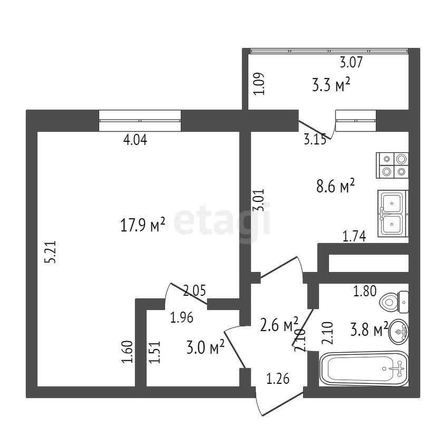 
   Продам 1-комнатную, 36 м², Жданова ул, 3

. Фото 2.