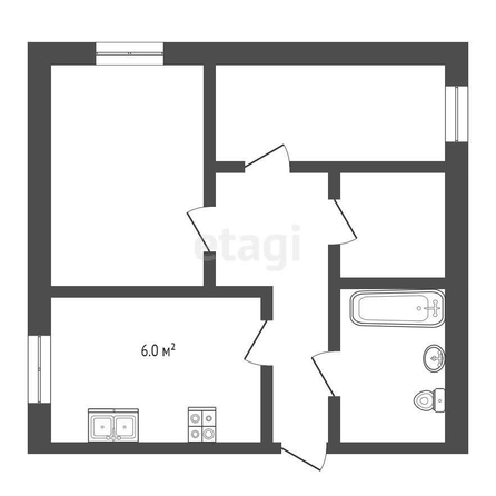 
   Продам 3-комнатную, 54.8 м², Чехова ул, 13

. Фото 2.