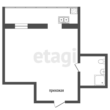 
   Продам студию, 31.5 м², Дубовский пер, 9В

. Фото 1.