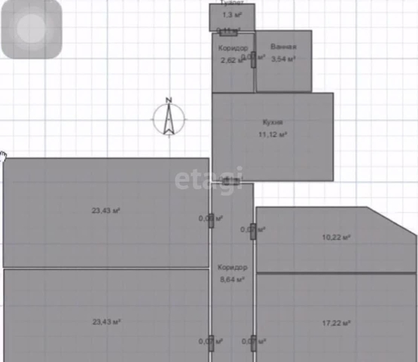 
   Продам 4-комнатную, 106.5 м², Шаумяна ул, 13/43

. Фото 9.