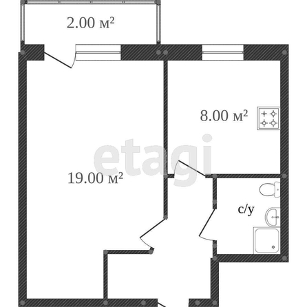 
   Продам 1-комнатную, 40 м², Тельмана ул, 118

. Фото 1.