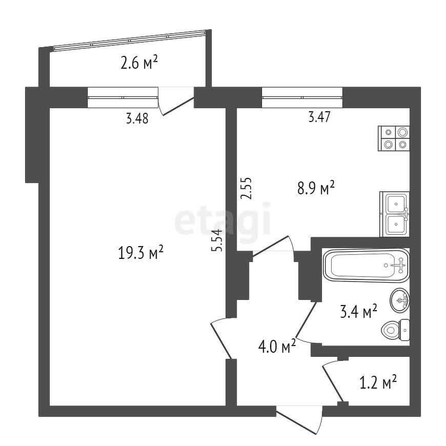 
   Продам 1-комнатную, 40 м², Вятская ул, 112/1

. Фото 1.