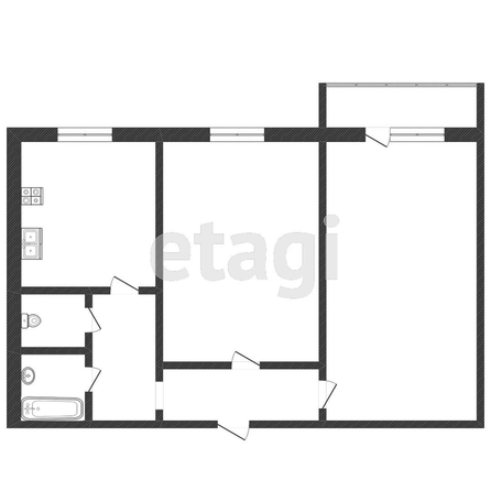 
   Продам 2-комнатную, 45 м², Нансена ул, 437

. Фото 1.