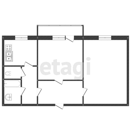 
   Продам 2-комнатную, 43 м², Шеболдаева ул, 15

. Фото 1.